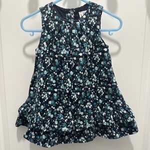 Janie and Jack Mini Floral Corduroy Dress